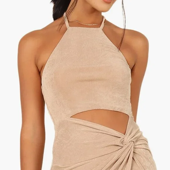 Petal & Pup Scarlette Maxi Dress Gold - Picture 2 of 6